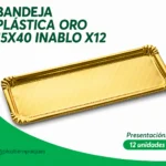 BANDEJA PLÁSTICA ORO 15x40 INABLO 12 Unds