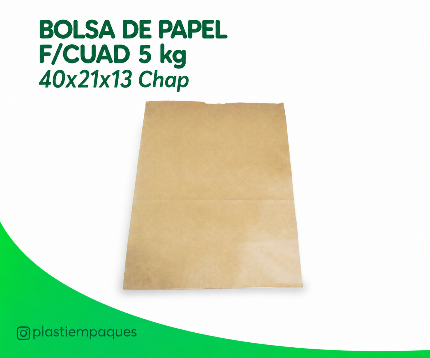BOLSA-DE-PAPEL-FCUAD-5-kg-40x21x13-Chap B/ PAPEL F/CUAD 5 kg 40x21x13 Chap - Imagen 1