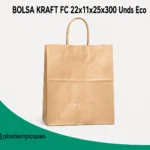 BOLSA KRAFT FC 22x11x25x300 Unds Eco