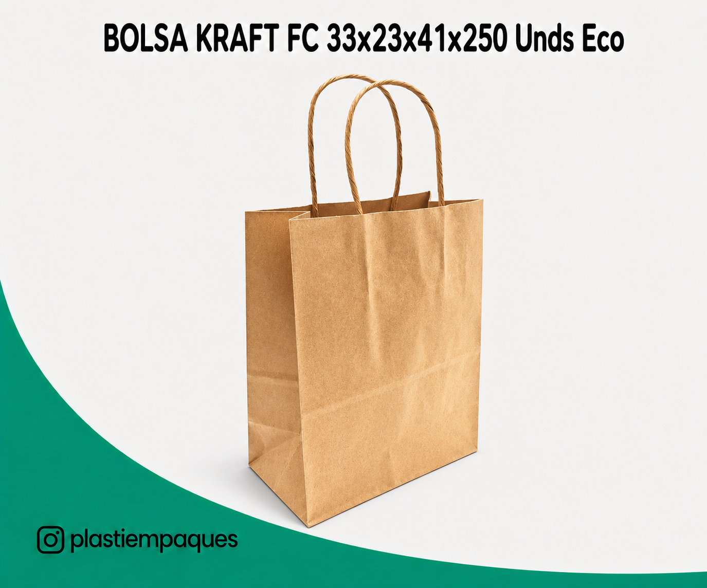 BOLSA-KRAFT-FC-33x23x41x250-Unds-Eco BOLSA KRAFT FC 33x23x41x250 Unds Eco - Imagen 1