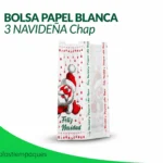 BOLSA PAPEL BLANCA 3 NAVIDEÑA Chap