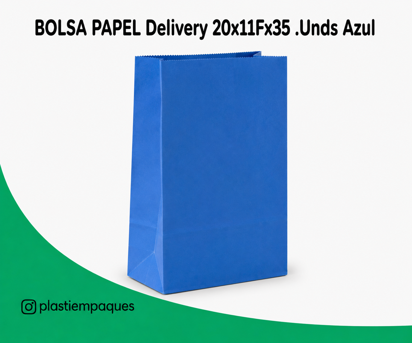 BOLSA-PAPEL-Delivery-20x11Fx35-.Unds-Azul BOLSA PAPEL Delivery 20x11Fx35 .Unds Azul - Imagen 1