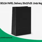 BOLSA PAPEL Delivery 20x11Fx35 .Unds Neg