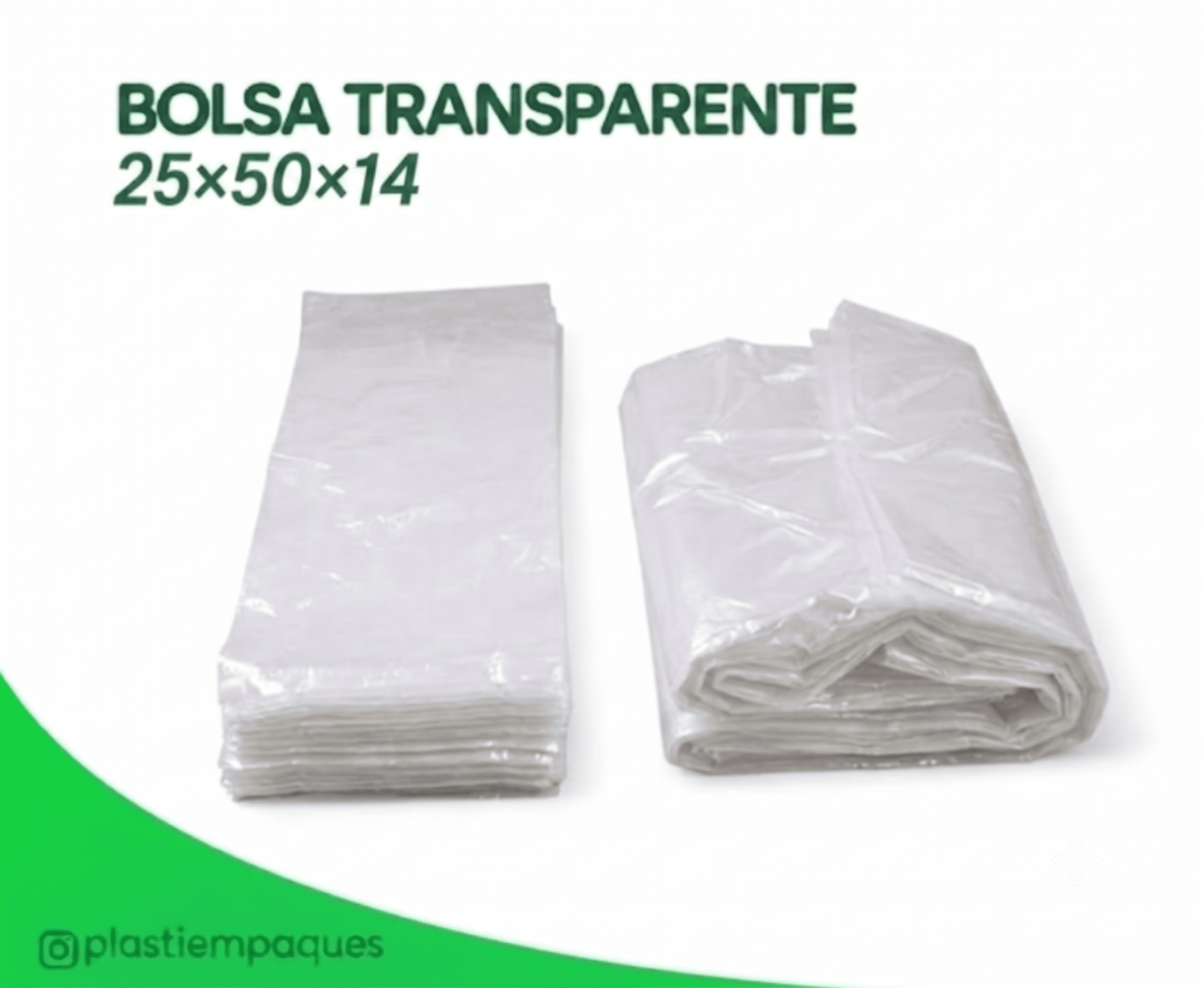 BOLSA-TRANSPARENTE-25X50X14 BOLSA TRANSPARENTE 25X50X14 - Imagen 1