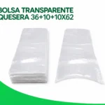 BOLSA TRANSPARENTE QUESERA 36+10+10X62