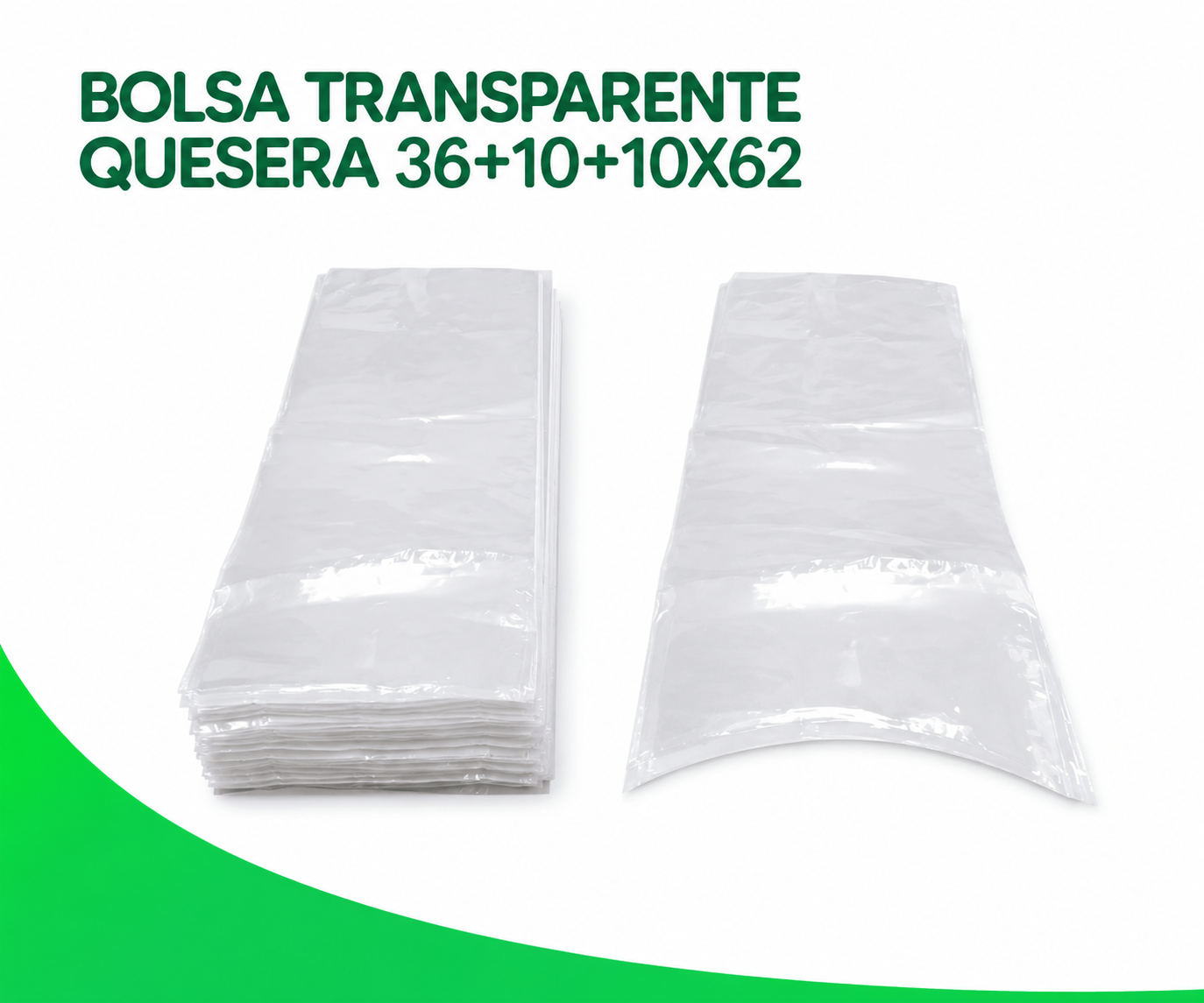 BOLSA-TRANSPARENTE-QUESERA-361010X62 BOLSA TRANSPARENTE QUESERA 36+10+10X62 - Imagen 1