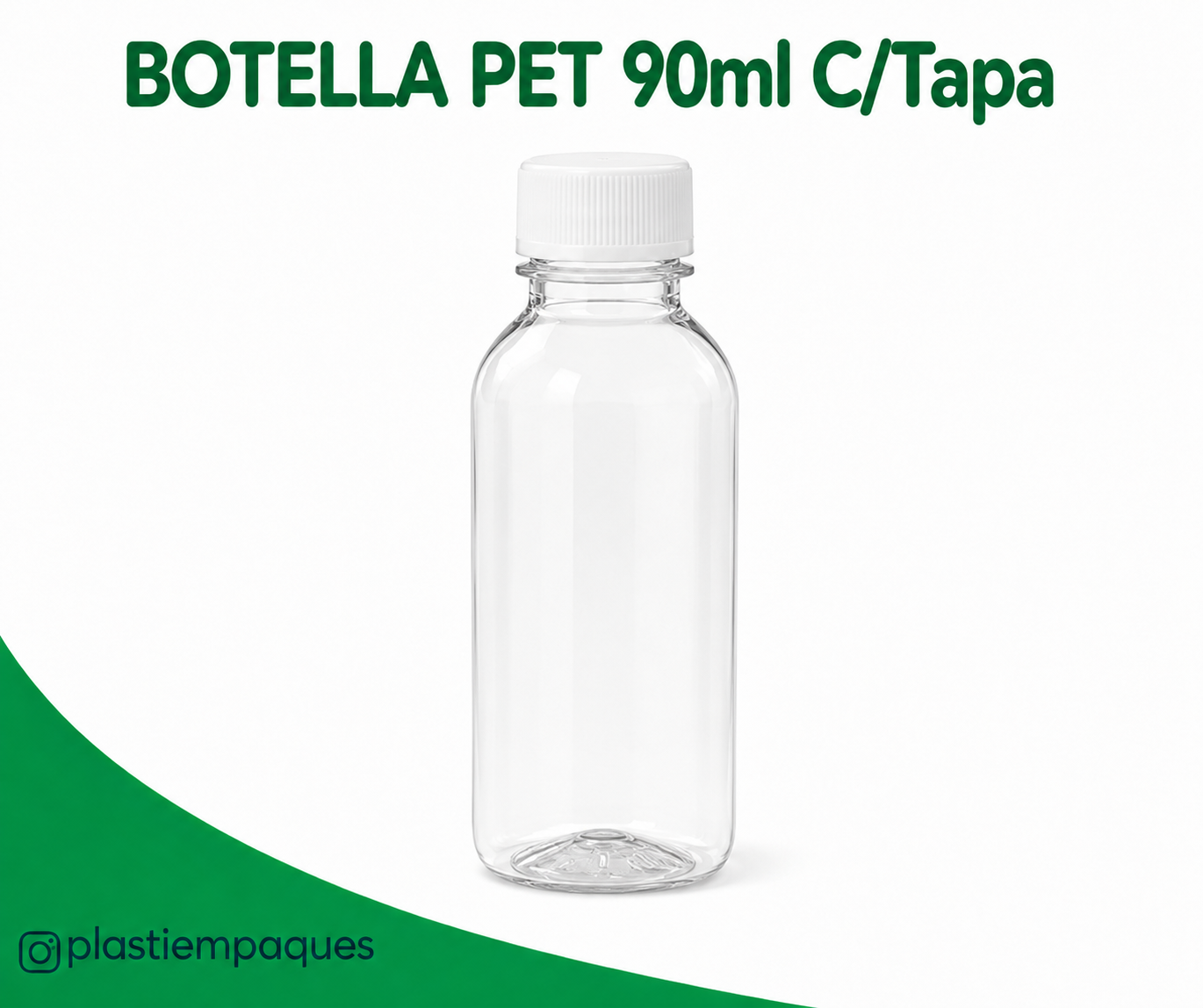 BOTELLA-PET-90ml-CTapa BOTELLA PET 90ml C/Tapa 20 Unds - Imagen 1