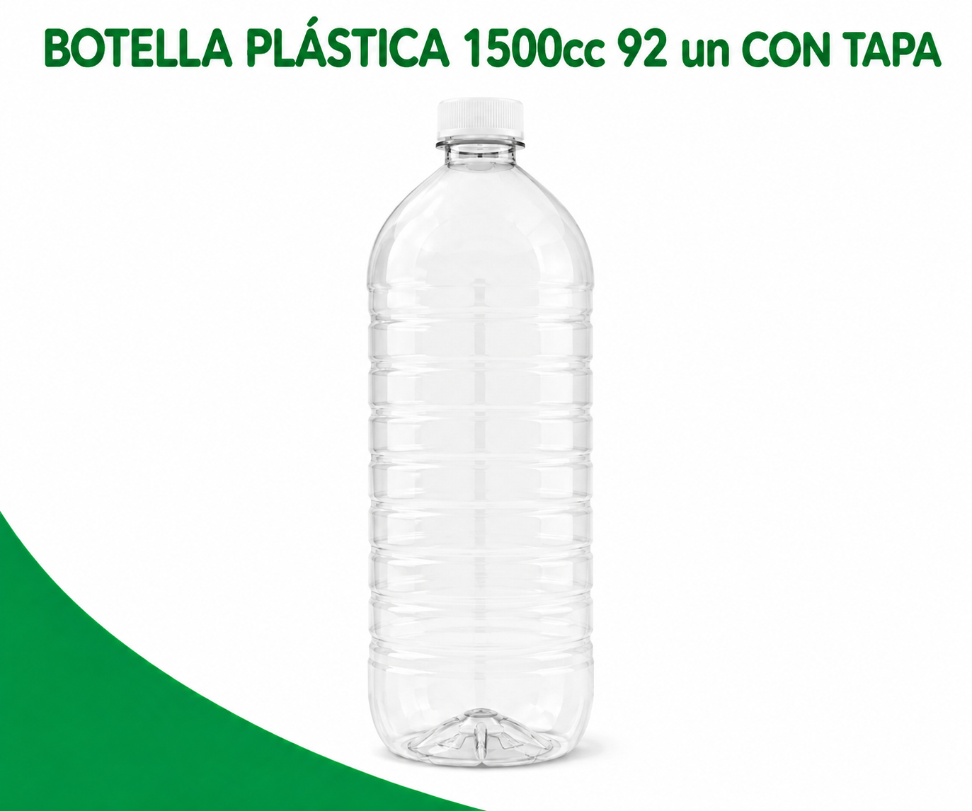 BOTELLA-PLASTICA-1500cc-92-un-CON-TAPA BOTELLA PLASTICA 1500cc C/Tapa 92 Unds - Imagen 1