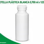 BOTELLA PLÁSTICA BLANCA 600cc 122 Unds
