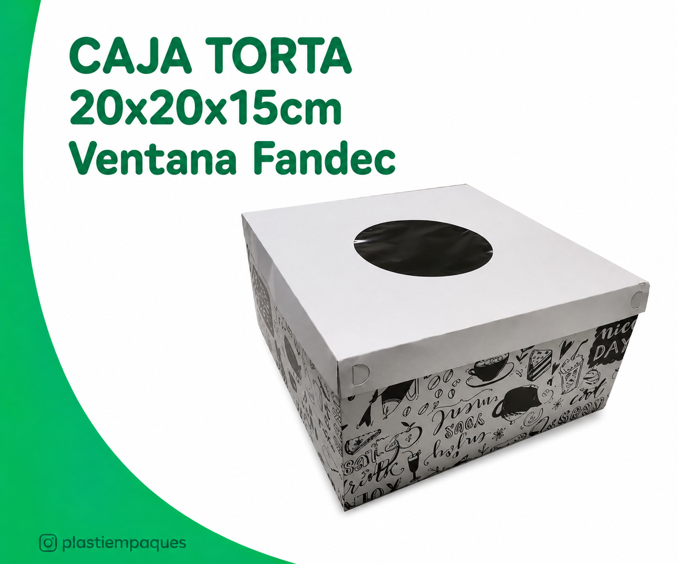 CAJA-TORTA-20x20x15cm-Ventana-Fandec CAJA TORTA 20x20x15cm Ventana Fandec - Imagen 1