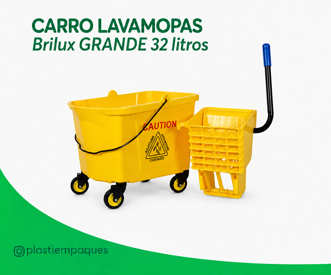 CARRO-LAVAMOPAS-Brilux-GRANDE-32-litros CARRO LAVAMOPAS brilux GRANDE 32 litros - Imagen 1