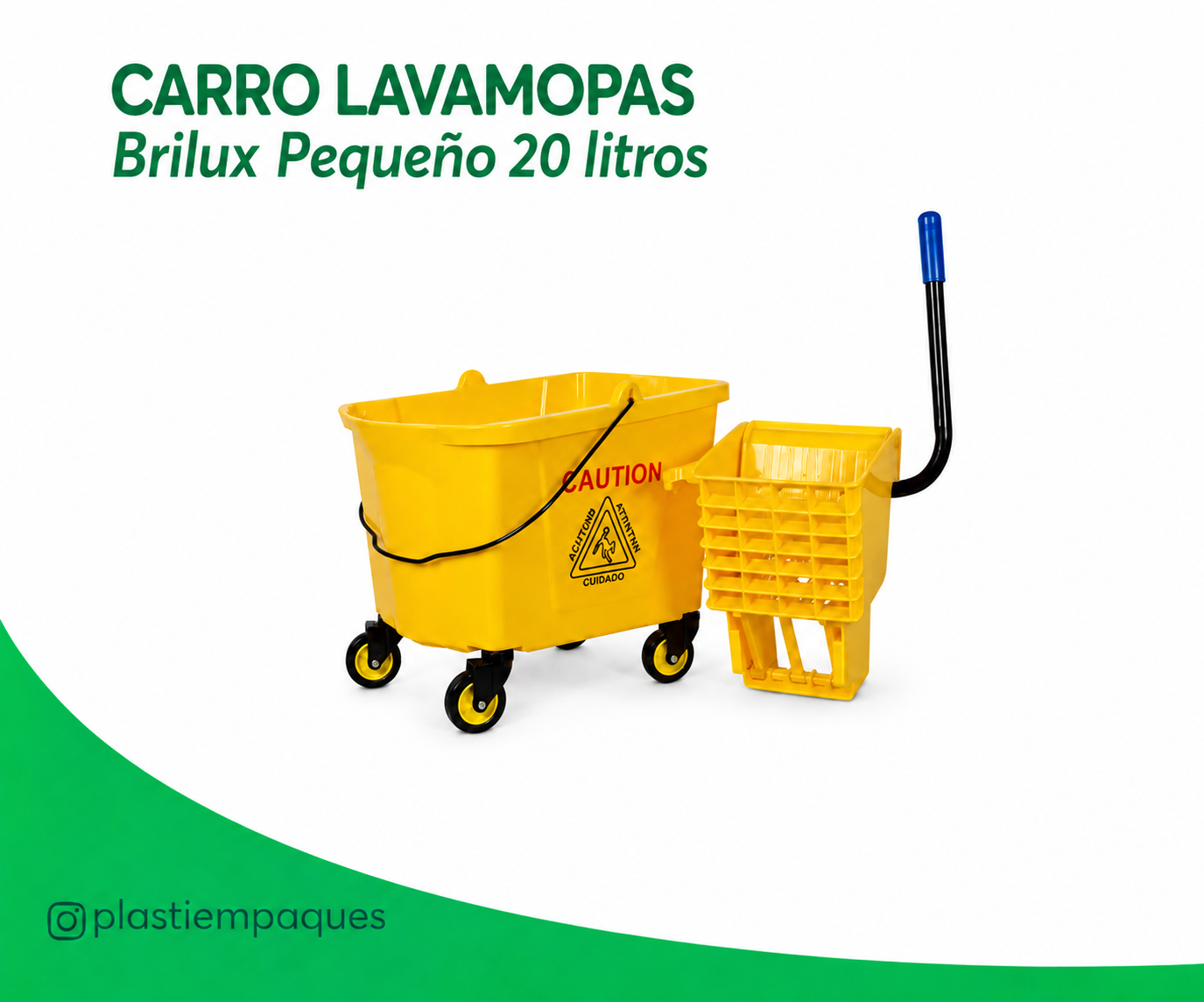 CARRO-LAVAMOPAS-Brilux-Pequeno-20-litros CARRO LAVAMOPAS brilux Pequeño 20 litros - Imagen 1