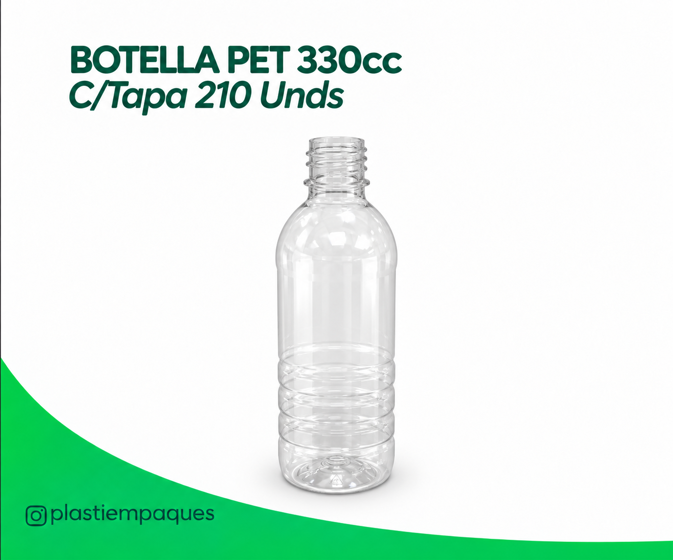 BOTELLA 330CC 210 UNIDADES BOTELLA PET 330cc C/Tapa 210 Unds - Imagen 1