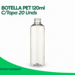 BOTELLA PET 120ml C/Tapa 20 Unds