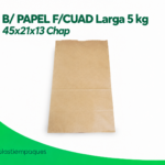 Bolsa de Papel Fondo Cuadrado Larga 5 kg 45x21x13 Chap