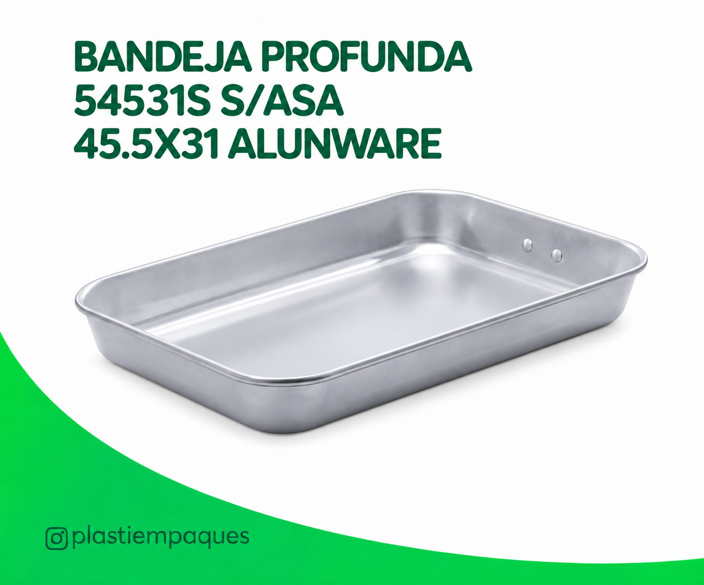 BANDEJA PROFUNDA 54531S S/ASA 45.5X31 ALUNWARE BANDEJA PROFUNDA 54531S S/ASA 45.5X31 ALUNWARE - Imagen 1
