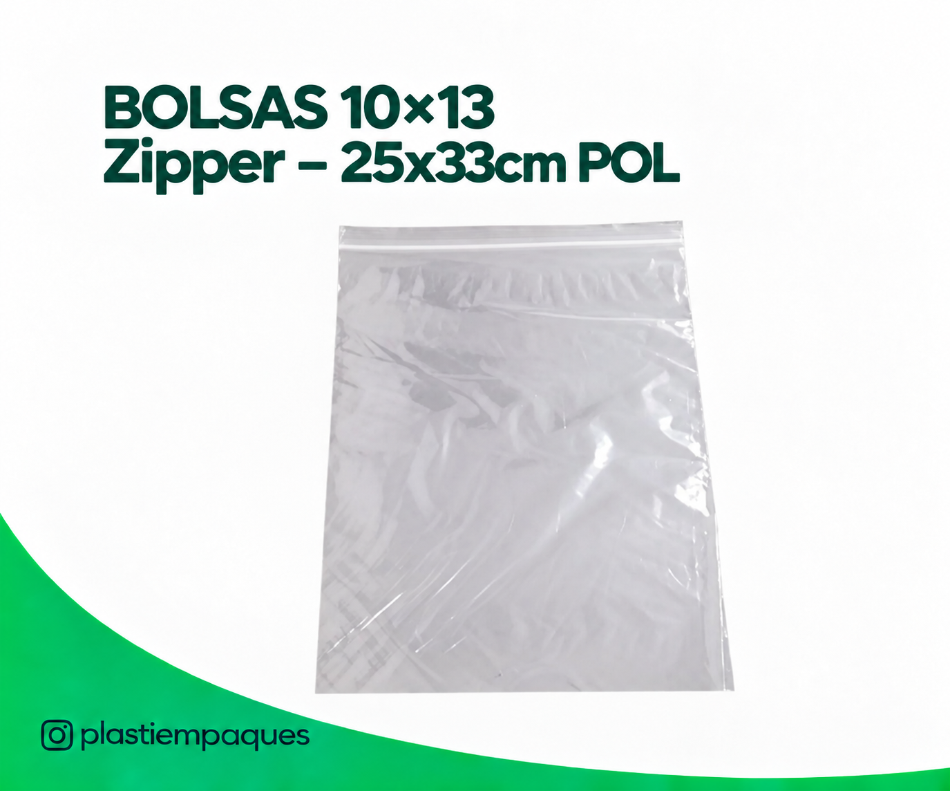 BOLSAS 10×13 » Zipper – 25x33cm POL BOLSAS 10x13 Zipper - 25x33cm POL - Imagen 1