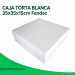 CAJA TORTA BLANCA 35x35x15cm Fandec