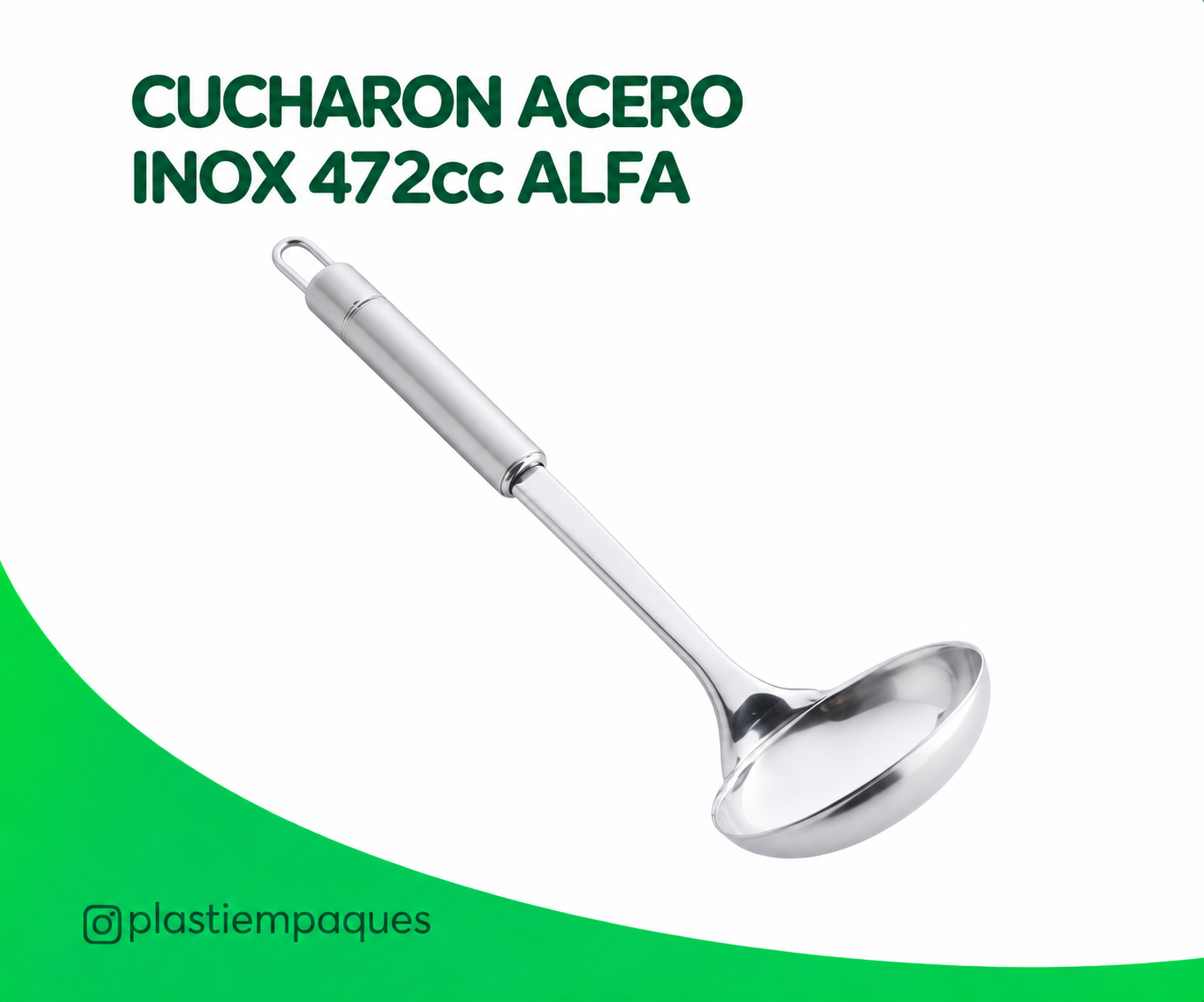 CUCHARON ACERO INOX 472cc ALFA CUCHARON ACERO INOX 472cc ALFA - Imagen 1