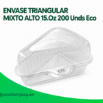 ENVASE TRIANGULAR MIXTO ALTO 15.Oz 200 Unds Eco
