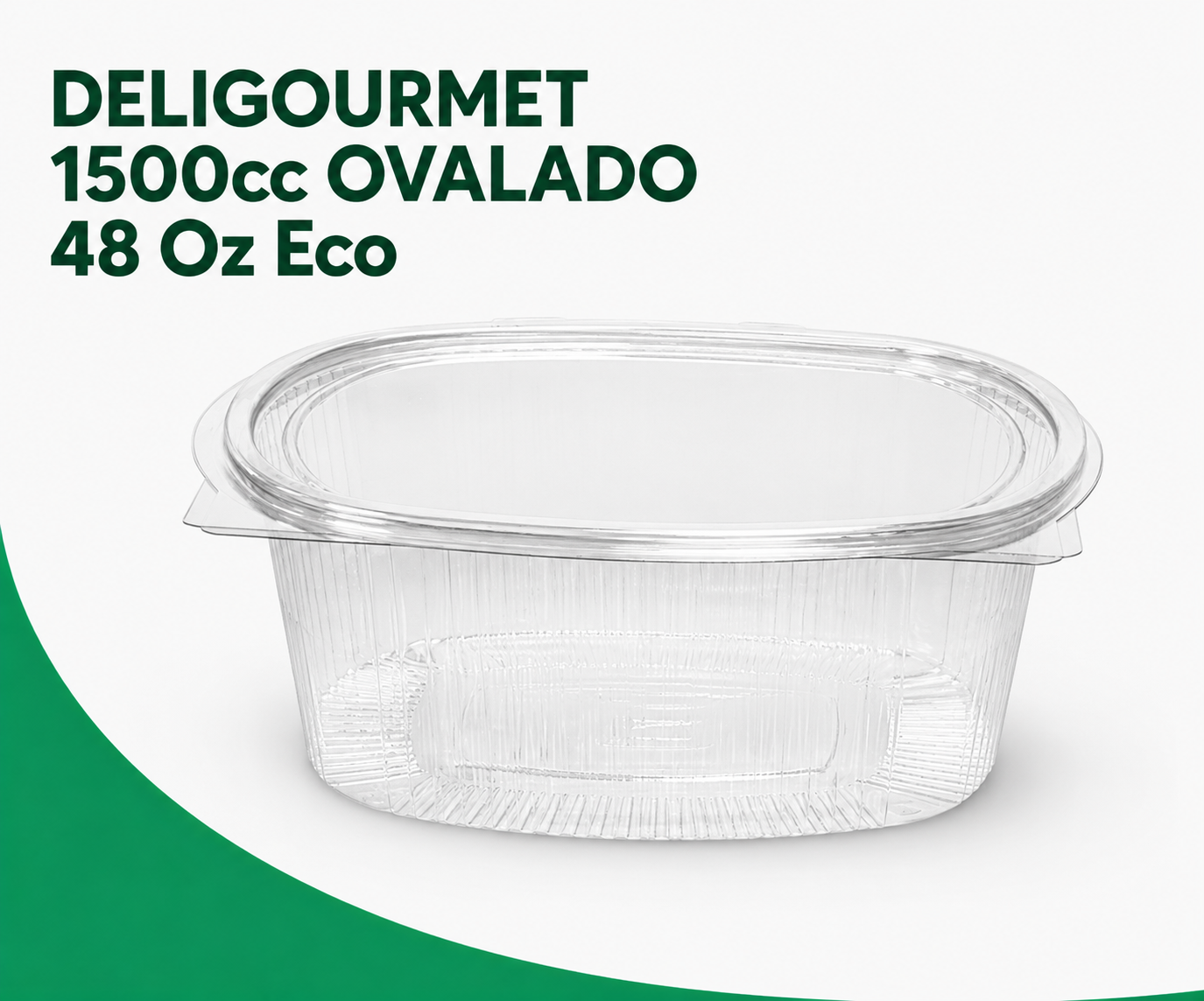 DELIGOURMET-1500cc-OVALADO-48-Oz-Eco DELIGOURMET 1500cc OVALADO 48 Oz Eco - Imagen 1