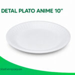 PLATO ANIME 10" x 10 unds