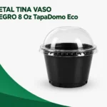 DETAL TINA VASO NEGRO 8 Oz TapaDomo Eco
