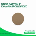 DISCO CARTON 9" 100 un MARRON FANDEC