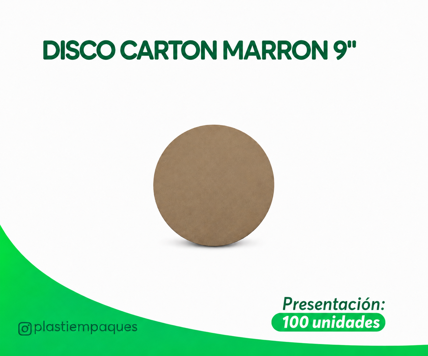 DISCO-CARTON-MARRON-9 DISCO CARTON MARRON 9" - Imagen 1