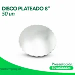 DISCO PLATEADO 8" 50 un