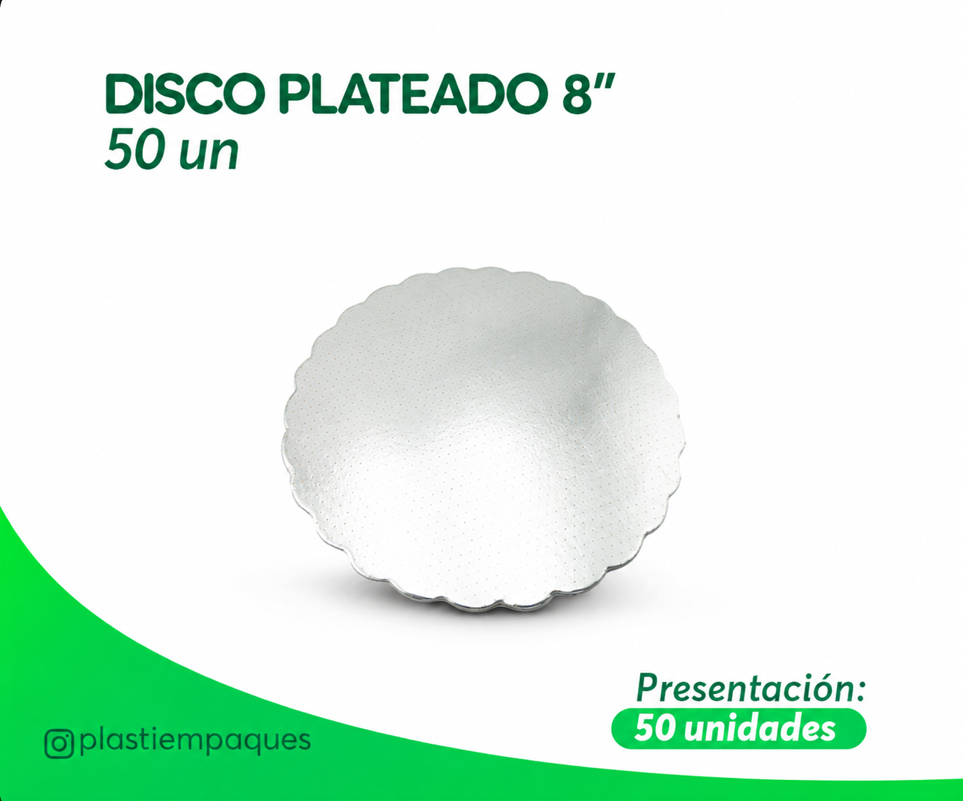 DISCO-PLATEADO-8-50-un DISCO PLATEADO 8" 50 un - Imagen 1