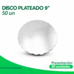 DISCO PLATEADO 9" 50 un