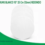 DRUMS BLANCO 10" 25 Cm (12mm) REDONDO