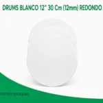 DRUMS BLANCO 12" 30 Cm (12mm) REDONDO