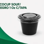 ECOCUP SOUF/ NEGRO 1 Oz C/TAPA