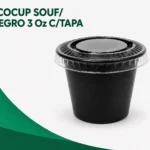 ECOCUP SOUFFLET 3 Oz NEGRO C/T