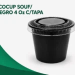 ECOCUP SOUFFLET 4.Oz NEGRO C/T