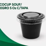 ECOCUP SOUFFLET 5 Oz NEGRO C/T