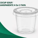 ECOCUP SOUFFLET 4 Oz TRANSPARENTE C/T