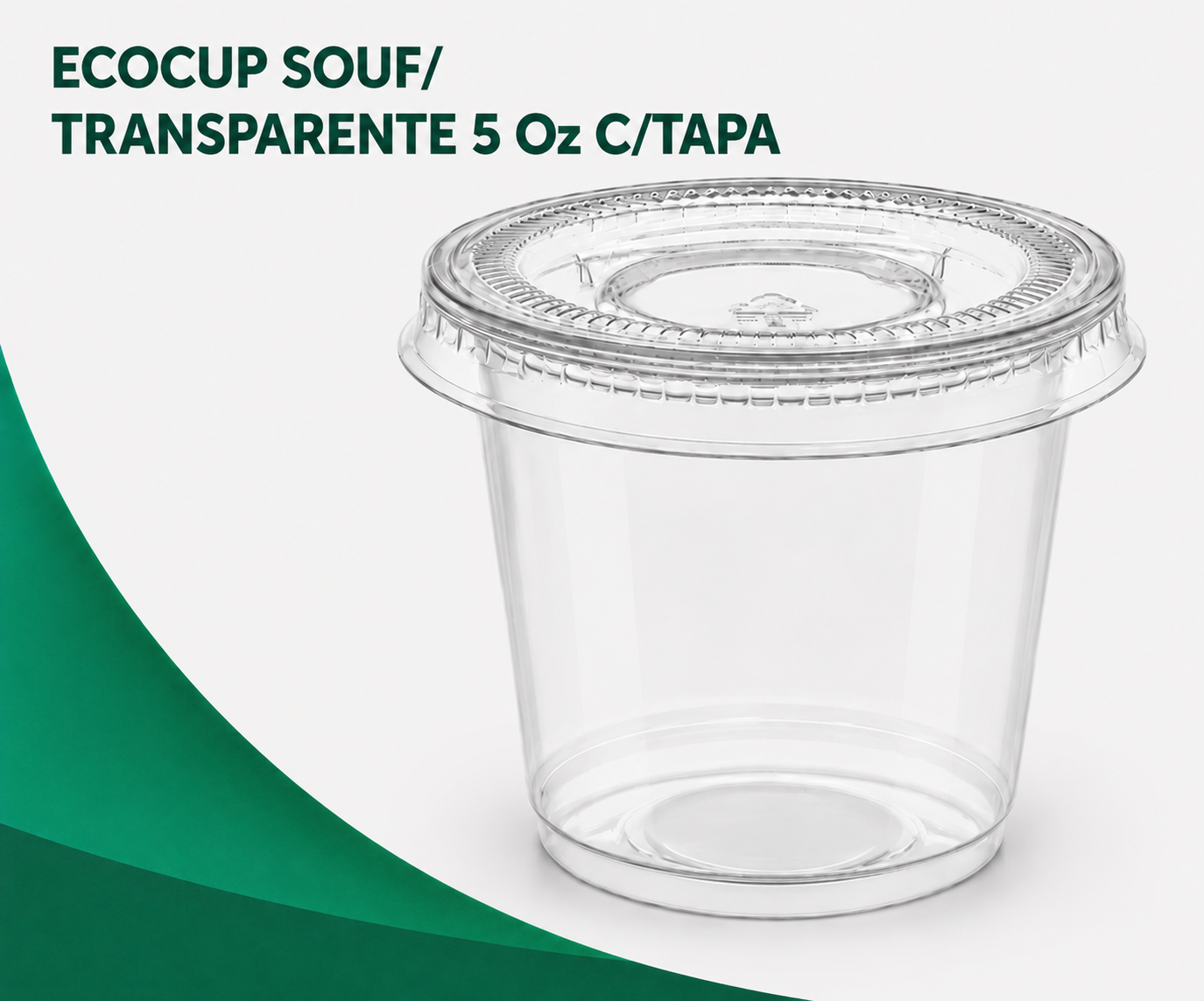 ECOSOUF-5OZ ECOCUP SOUFFLET 5 Oz TRANSP C/T - Imagen 1