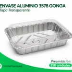 ENVASE ALUM 3578 GONGA Tapa Transp 100 Unds