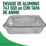 ENVASE DE ALUMINIO 747 500 un CON TAPA DE ANIME