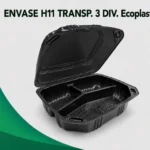 ENVASE H11 TRANSP. 3 DIV. Ecoplast  100 Unds