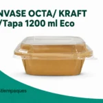 ENVASE OCTA/ KRAFT C/Tapa 1200 ml Eco