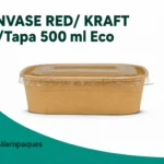 ENVASE RED/ KRAFT C/Tapa 500 ml Eco