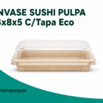 ENVASE SUSHI PULPA 14x8x5 C/Tapa Eco