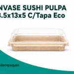 ENVASE SUSHI PULPA 18.5x13x5 C/Tapa Eco