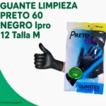 GUANTE LIMPIEZA PRETO 60 NEGRO Ipro 12 Talla M