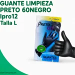 GUANTE LIMPIEZA PRETO 60 NEGRO Ipro12 Talla L
