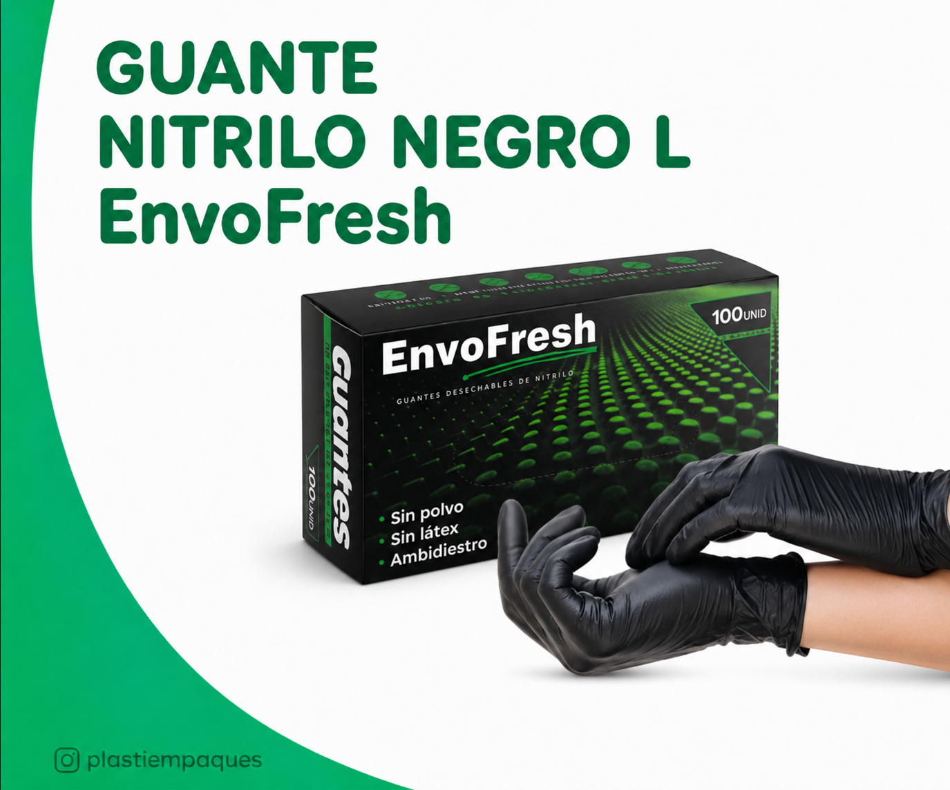 GUANTE-NITRILO-NEGRO-L-EnvoFresh GUANTE NITRILO NEGRO L EnvoFresh - Imagen 1